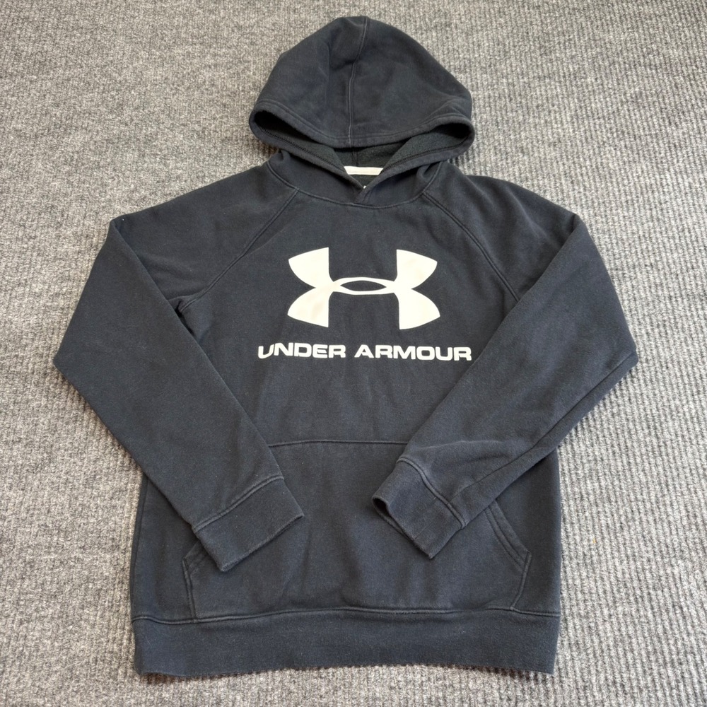 Under Armour Youth Medium Black ColdGear‎ Hoodie Loose Fit Pullover Sweatshirt